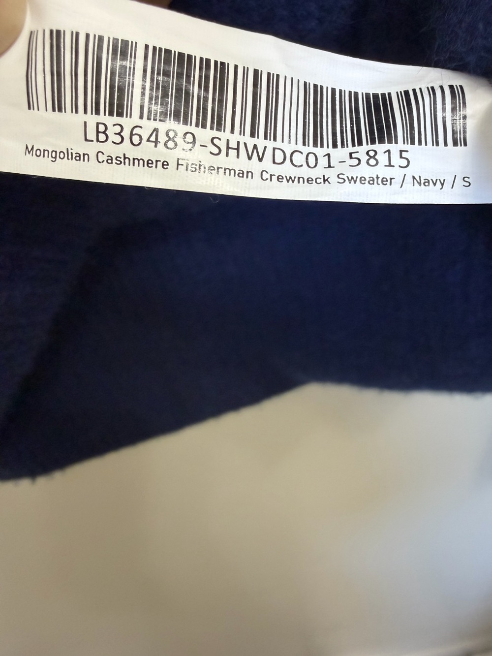 Quince Mongolian Cashmere Fisherman Crewneck Sweater Navy Blue Size S - Picture 7 of 9